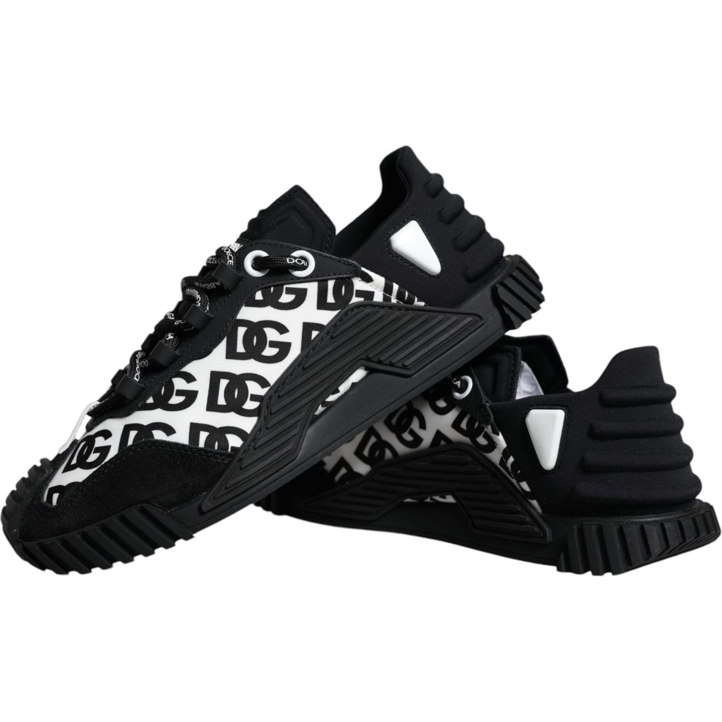 Dolce & Gabbana Black Logo Lace Up Low Top NS1 Sneakers Shoes Dolce & Gabbana