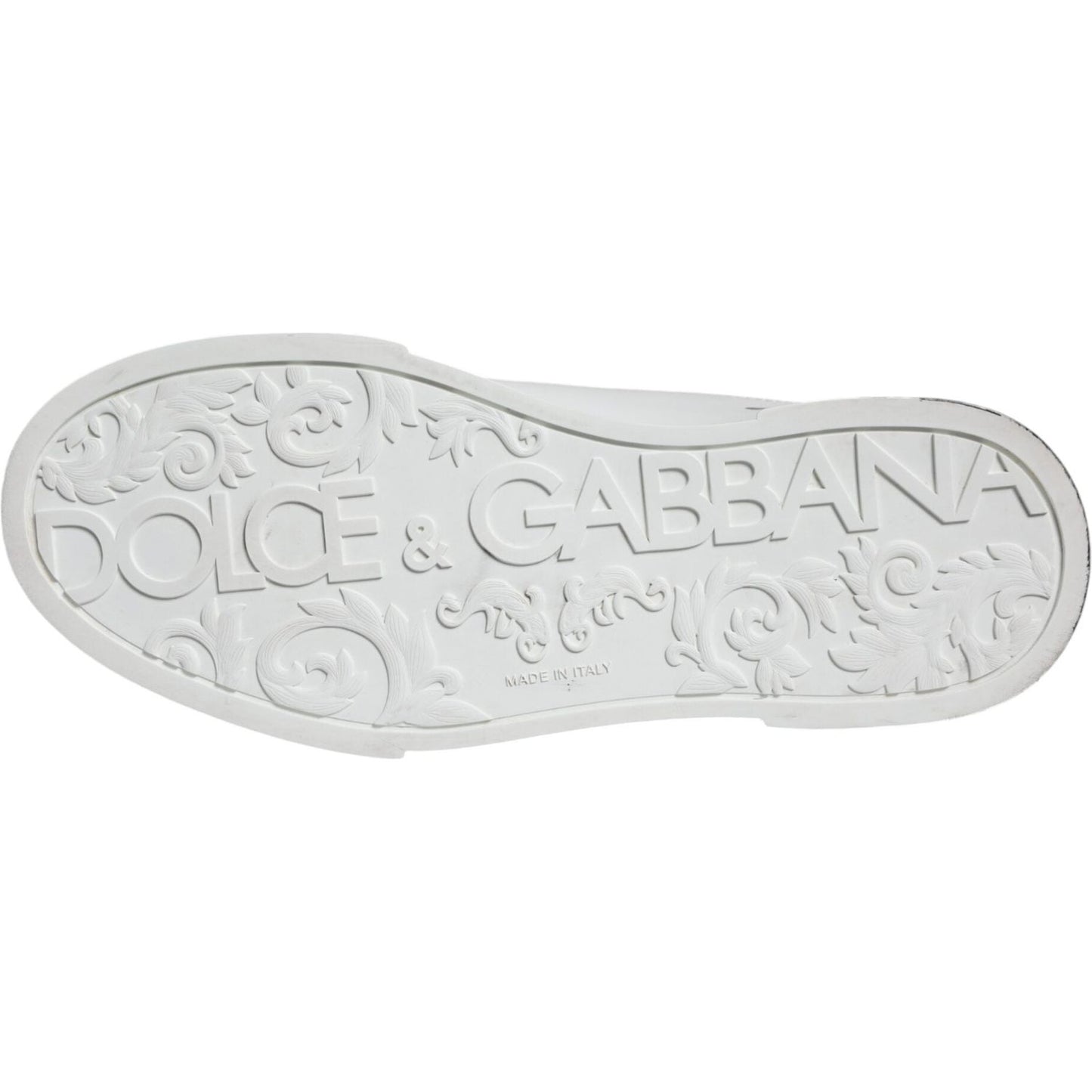 Dolce & Gabbana White Black Leather Crown Milano Sneakers Shoes Dolce & Gabbana