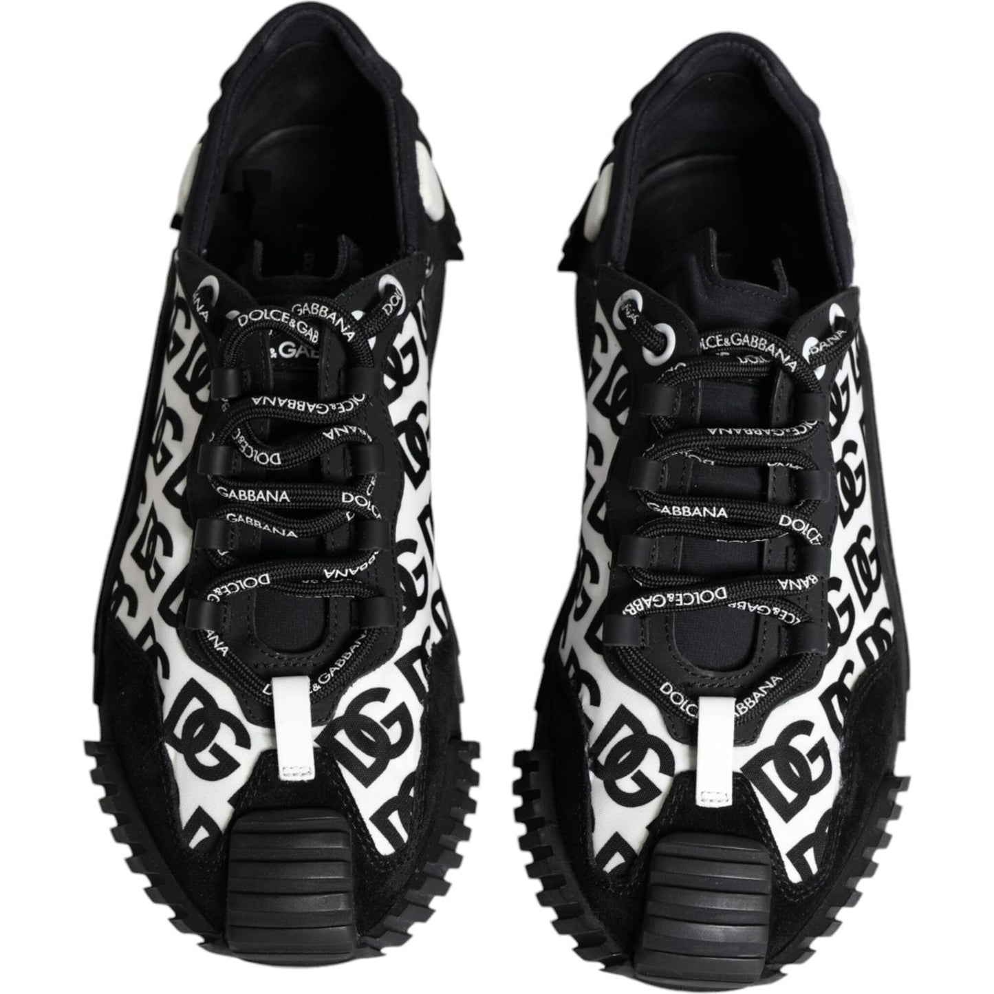 Dolce & Gabbana Black Logo Lace Up Low Top NS1 Sneakers Shoes Dolce & Gabbana