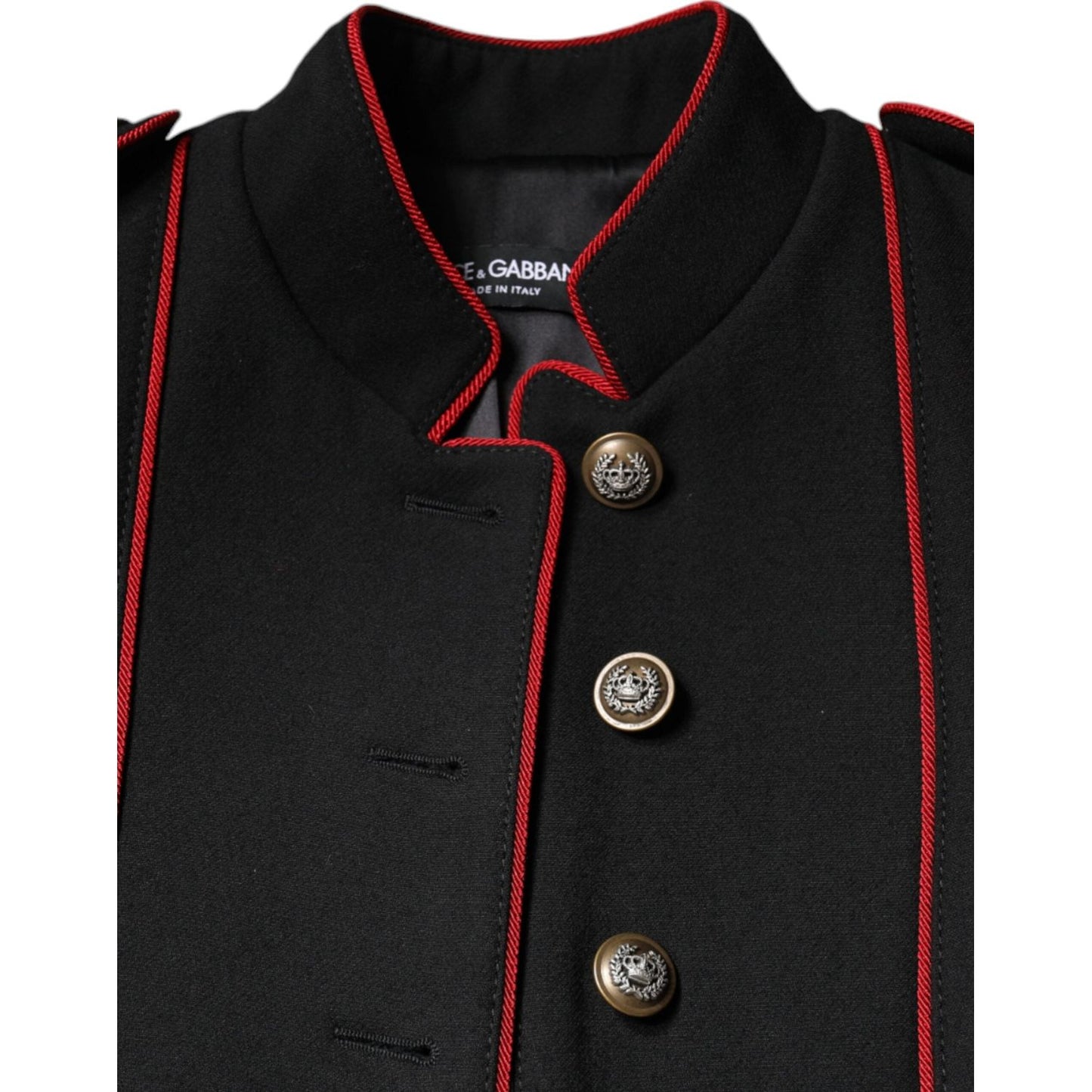 Dolce & Gabbana Black Single Breasted Trench Coat Jacket Dolce & Gabbana