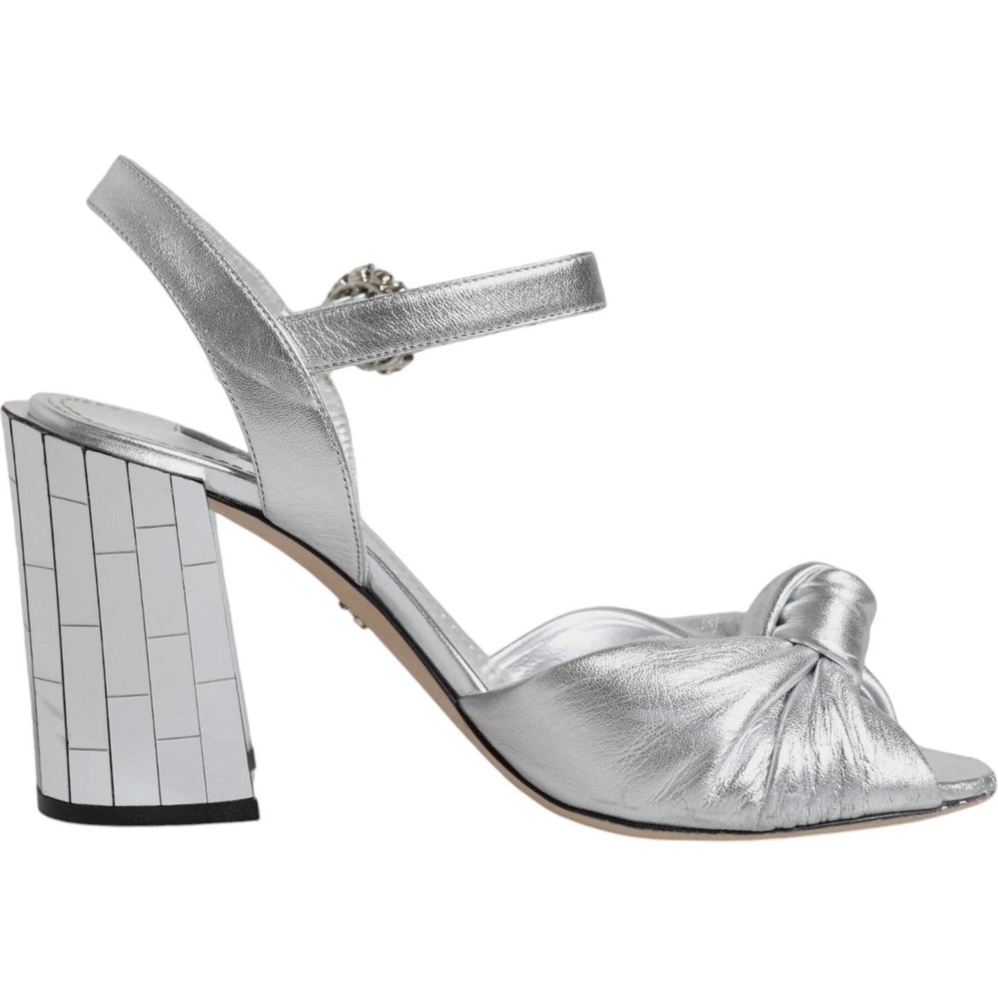 Dolce & Gabbana Silver Mirror Heels KEIRA Sandals Shoes Dolce & Gabbana