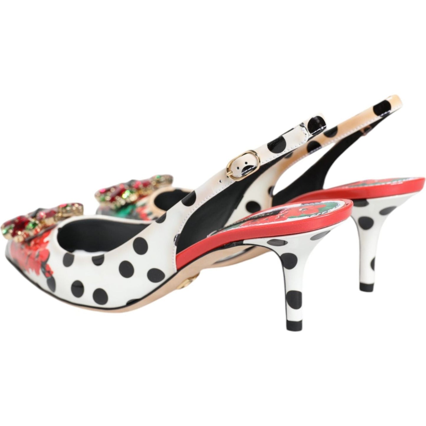 Dolce & Gabbana Multicolor Crystal Heels Slingback Shoes Dolce & Gabbana