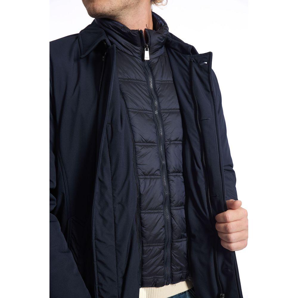 Baldinini Trend Blue Polyester Jacket Baldinini Trend