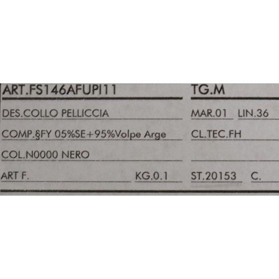 وشاح أنيق من فرو الثعلب الفضي الأسود من دولتشي آند غابانا