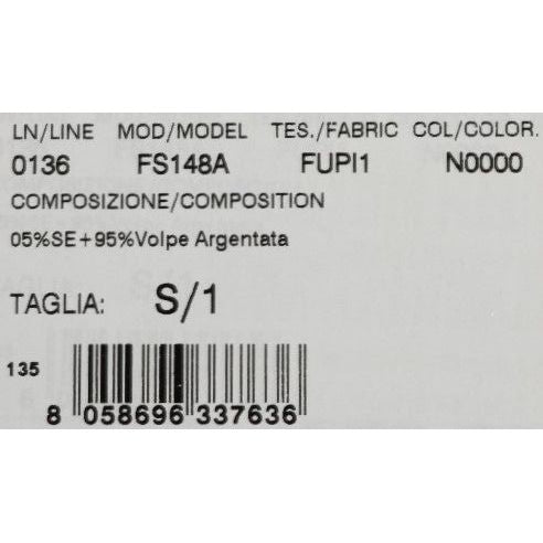 وشاح أنيق من فرو الثعلب الفضي الأسود من دولتشي آند غابانا