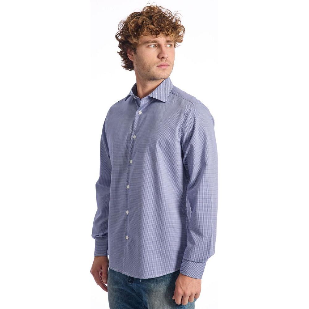 Baldinini Trend Blue Cotton Shirt Baldinini Trend