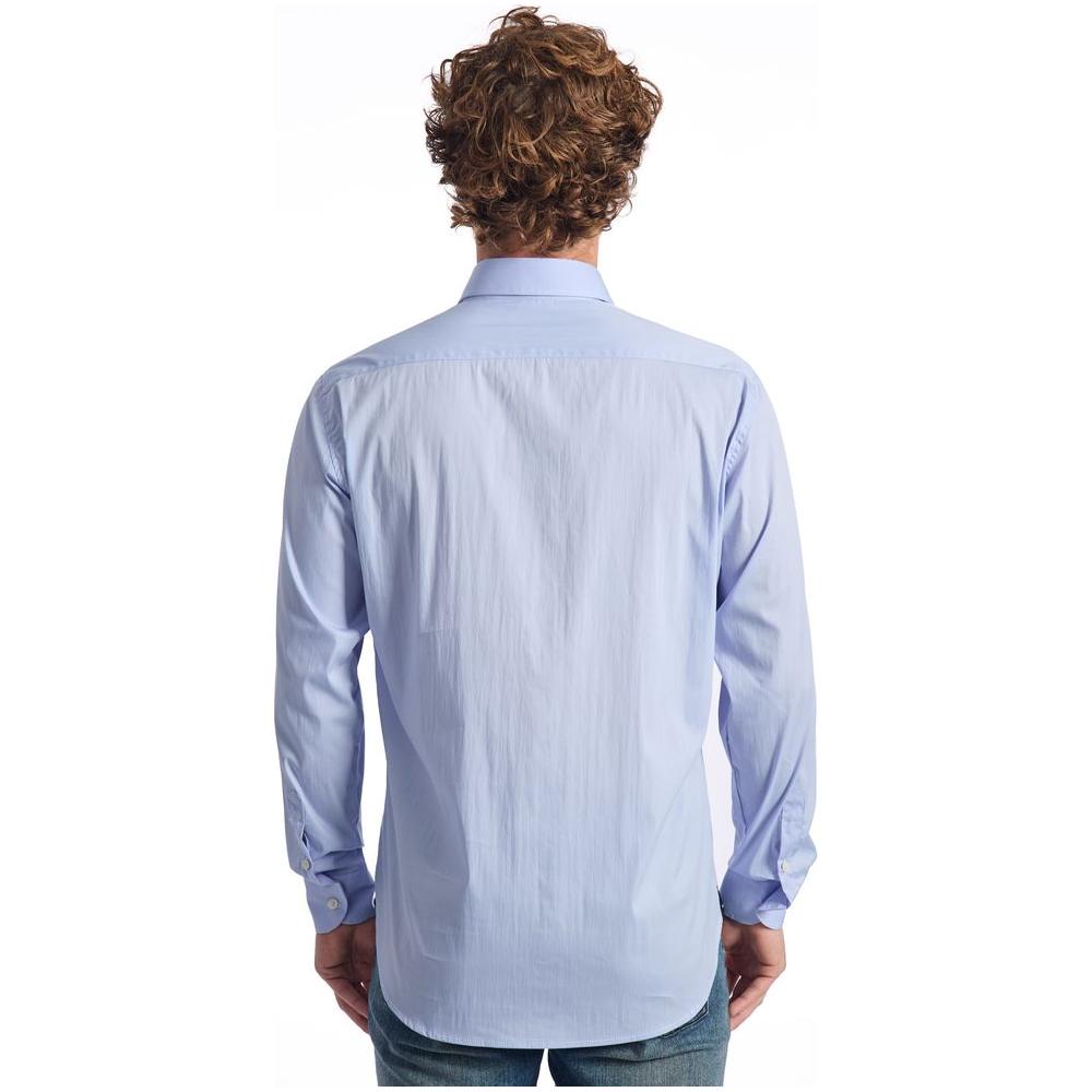 Baldinini Trend Light Blue Cotton Shirt Baldinini Trend