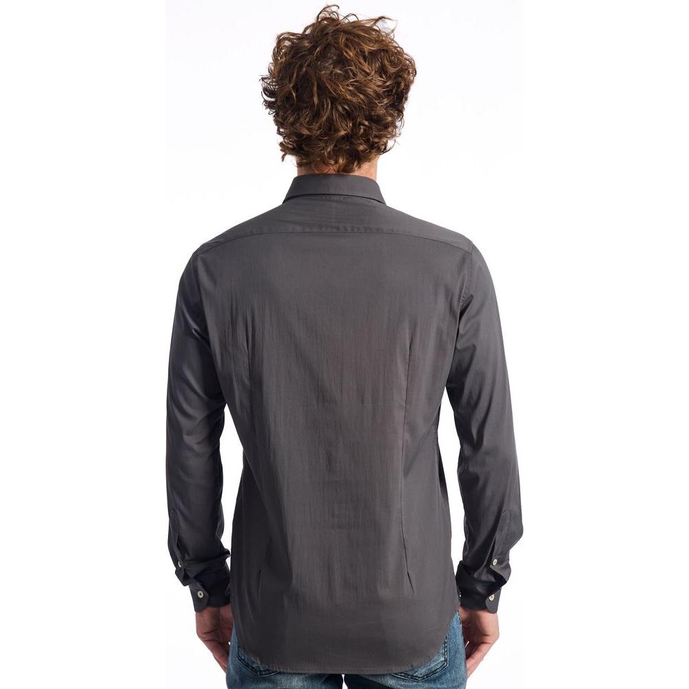 Baldinini Trend Gray Cotton Shirt Baldinini Trend