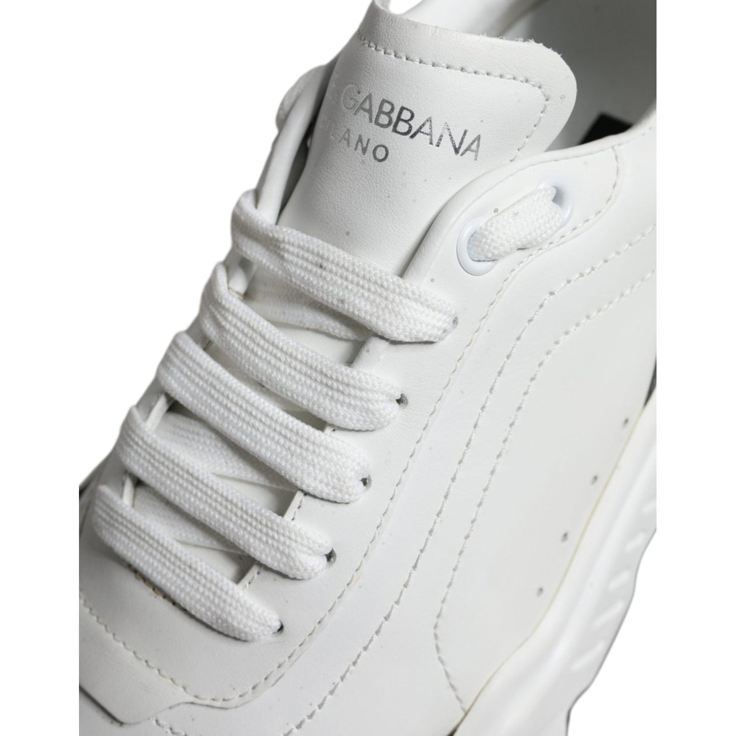 Dolce & Gabbana Silver White Daymaster Low Top Sneakers Shoes Dolce & Gabbana