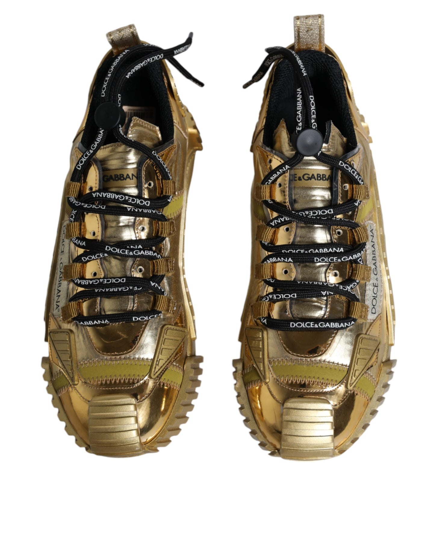 Dolce & Gabbana Metallic Gold NS1 Low Top Sneakers Shoes Dolce & Gabbana