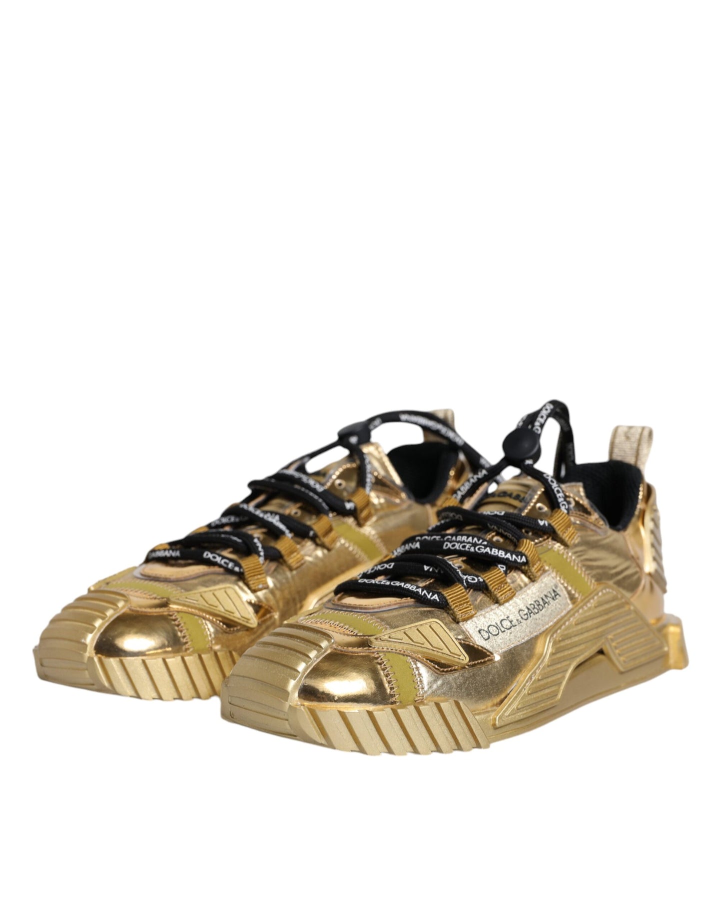 Dolce & Gabbana Metallic Gold NS1 Low Top Sneakers Shoes Dolce & Gabbana