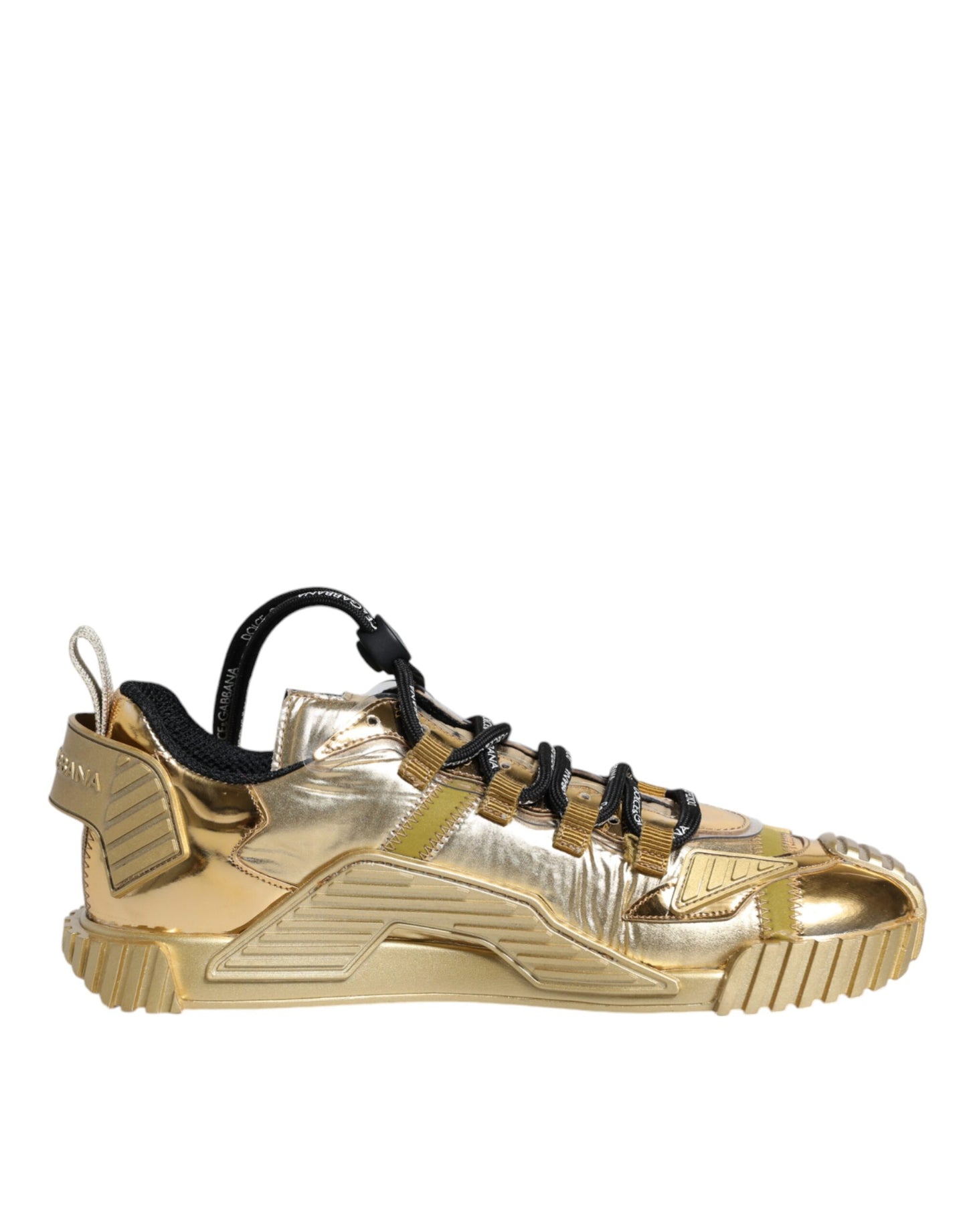 Dolce & Gabbana Metallic Gold NS1 Low Top Sneakers Shoes Dolce & Gabbana