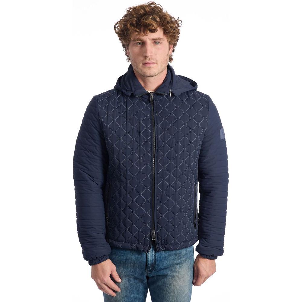 Roberto Pepe Luxury Blue Polyamide Men Jacket Roberto Pepe Luxury