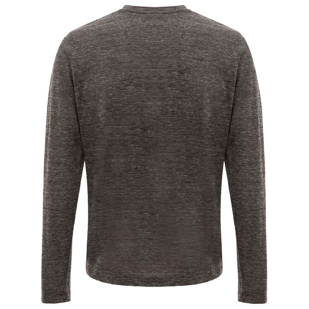 Corneliani Gray Wool T-Shirt Corneliani