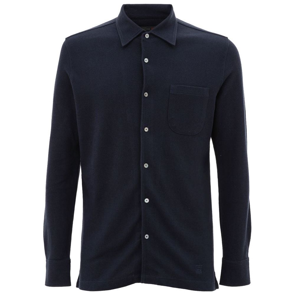 Corneliani Blue Cotton Shirt Corneliani