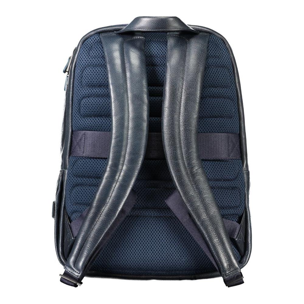 Piquadro Blue Leather Backpack Piquadro