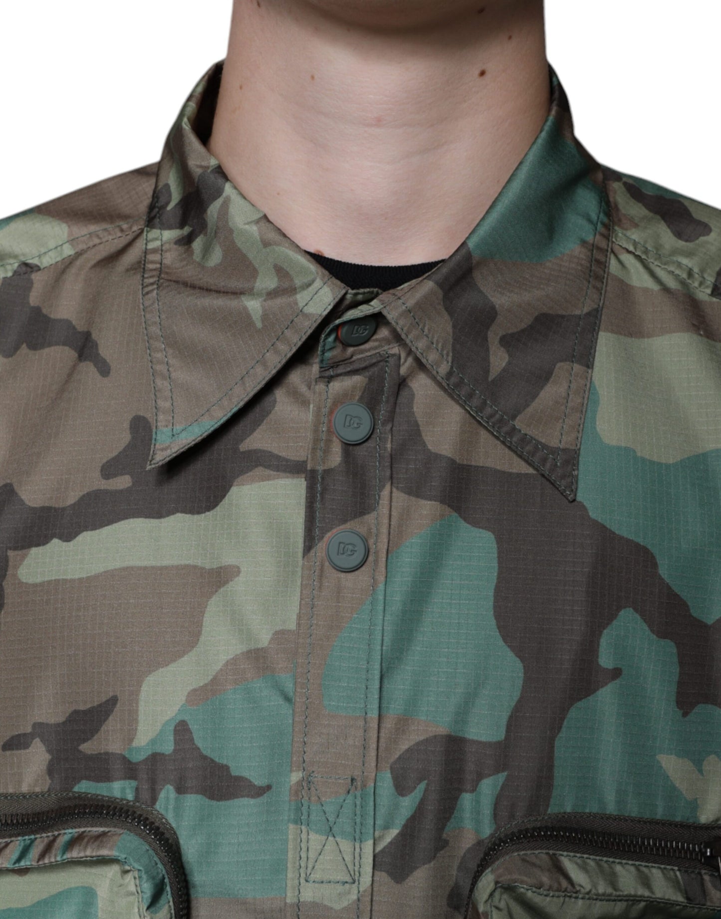 Dolce & Gabbana Multicolor Camouflage Button Down Shirt Dolce & Gabbana