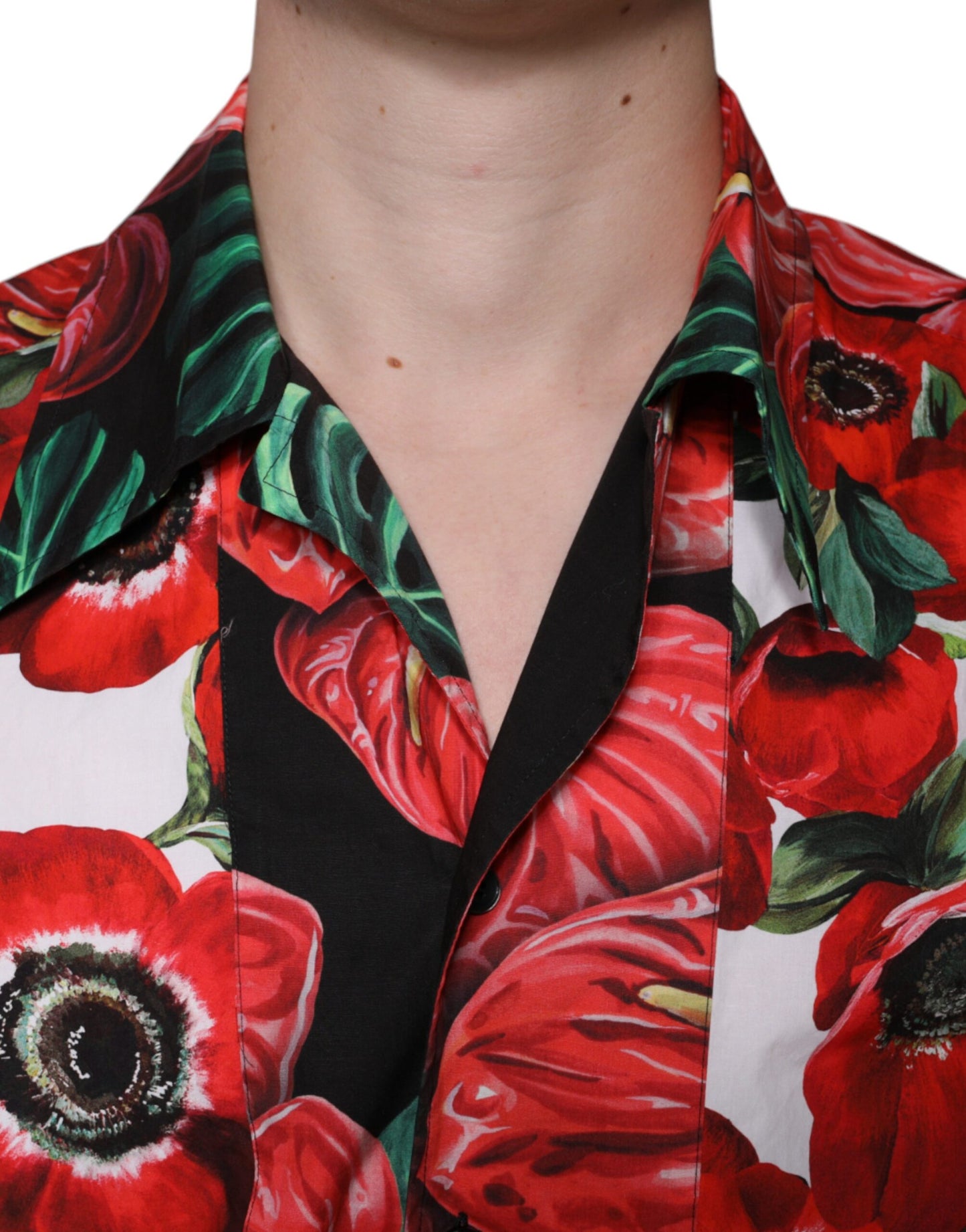 Dolce & Gabbana Multicolor Anemone Button Down Casual Shirt Dolce & Gabbana