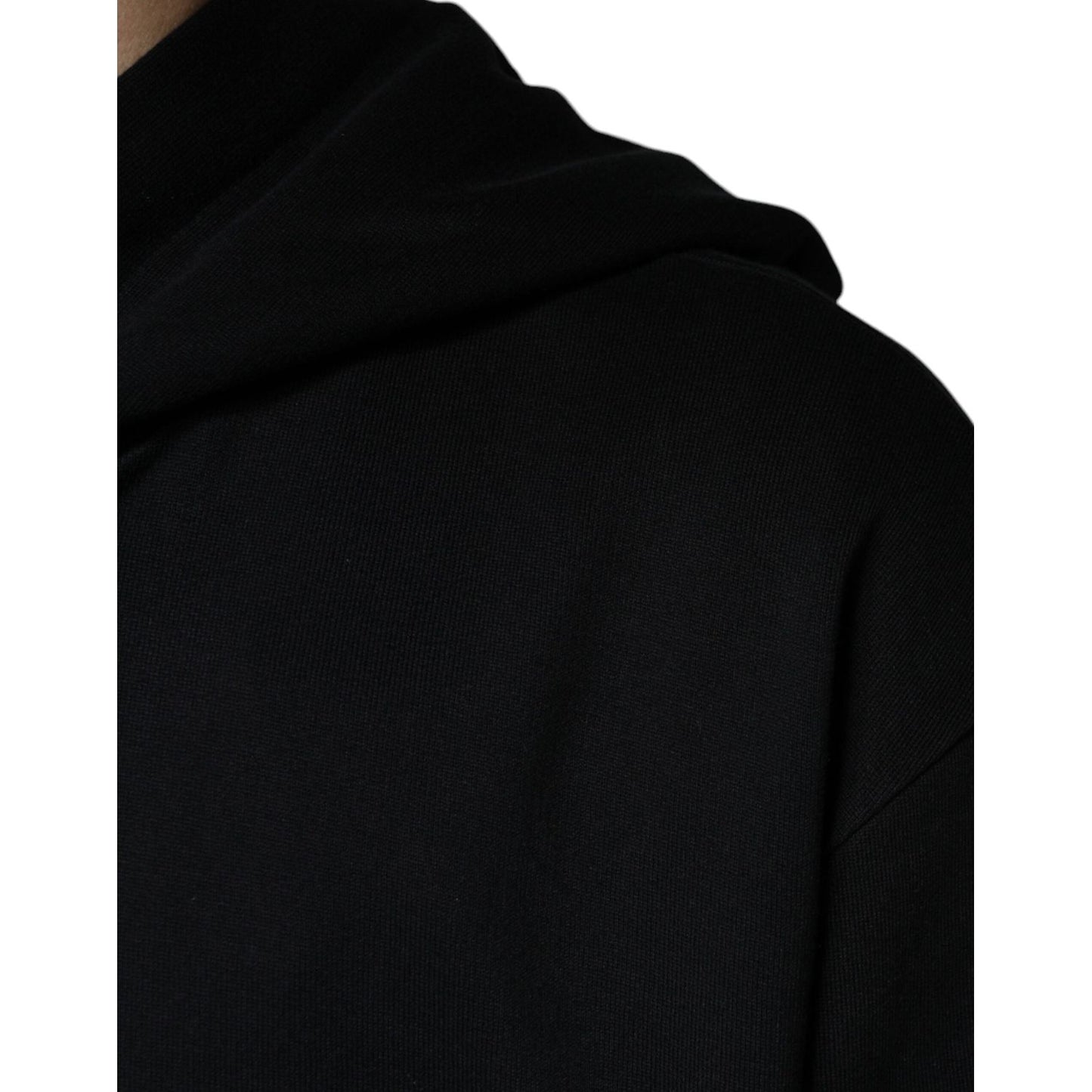 Dolce & Gabbana Black Sacred Heart Crown Hooded Sweatshirt Sweater Dolce & Gabbana