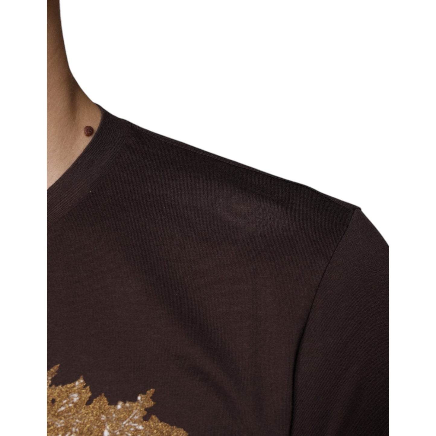 Dolce & Gabbana Brown New Year 2015 Cotton Crew Neck T-shirt