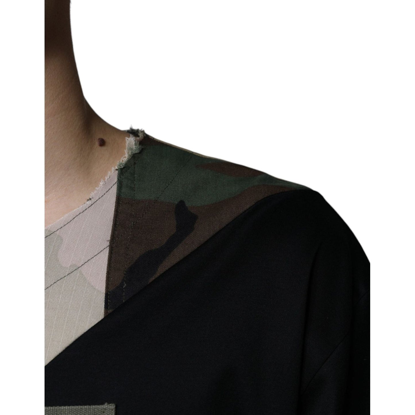 Dolce & Gabbana Multicolor Camouflage Cotton Round Neck T-shirt