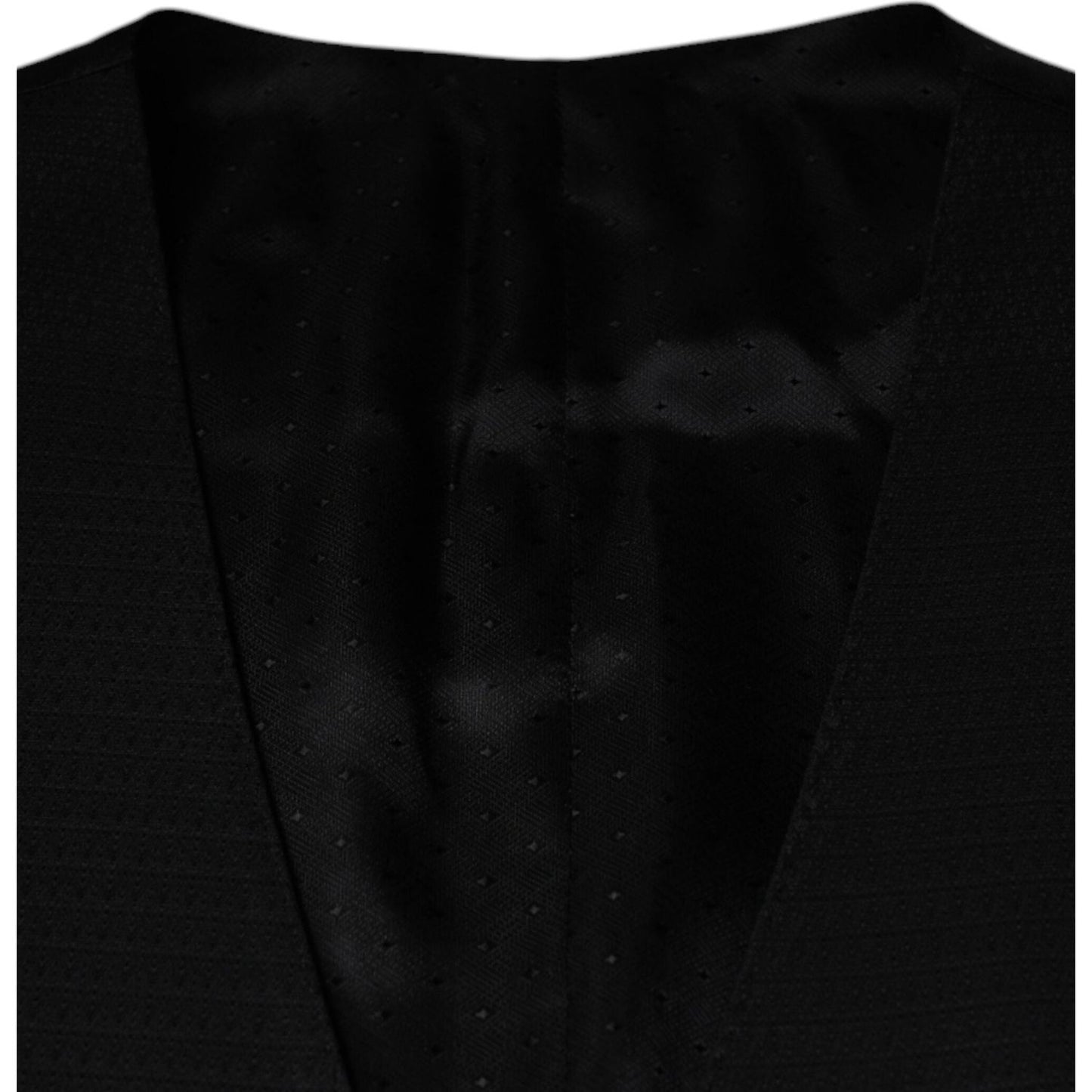 Dolce & Gabbana Black Wool Waistcoat Dress Formal Vest