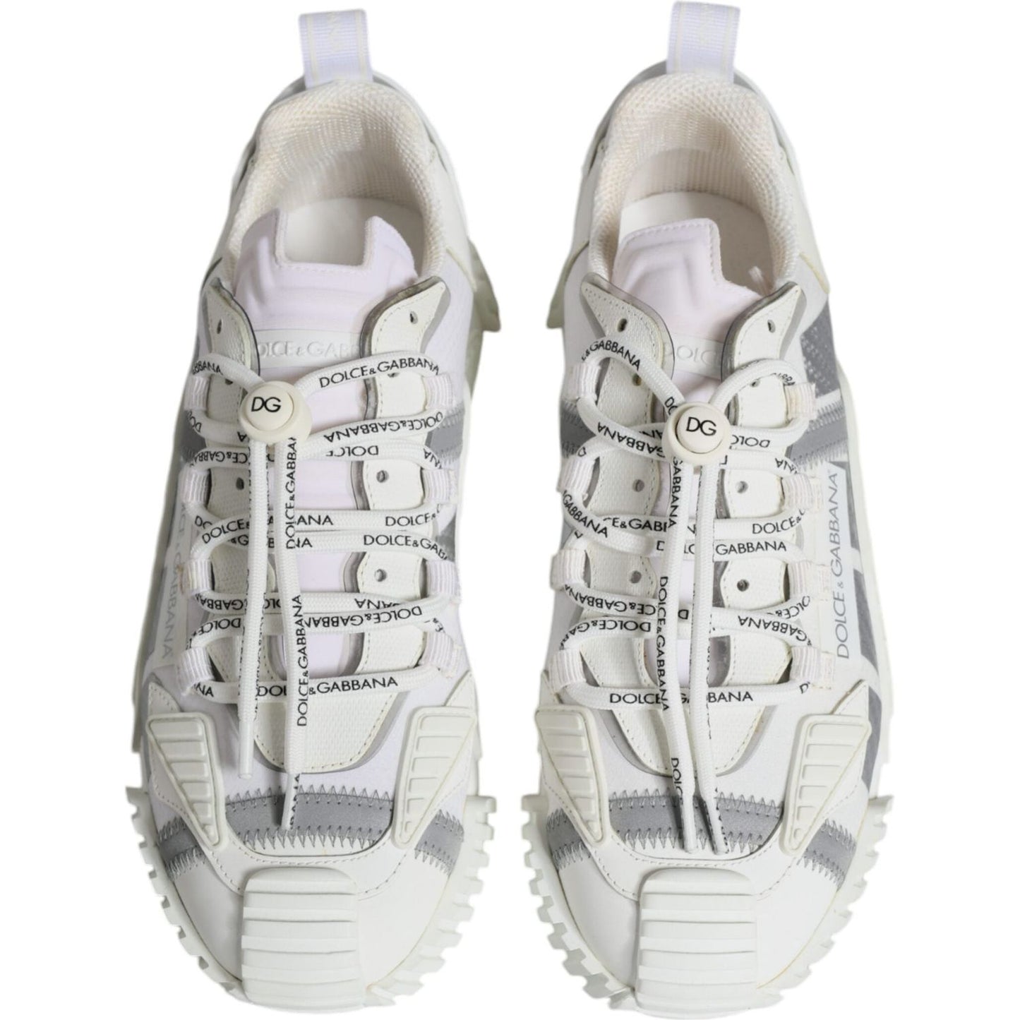 Dolce & Gabbana White Lace Up Low Top NS1 Sneakers Shoes Dolce & Gabbana