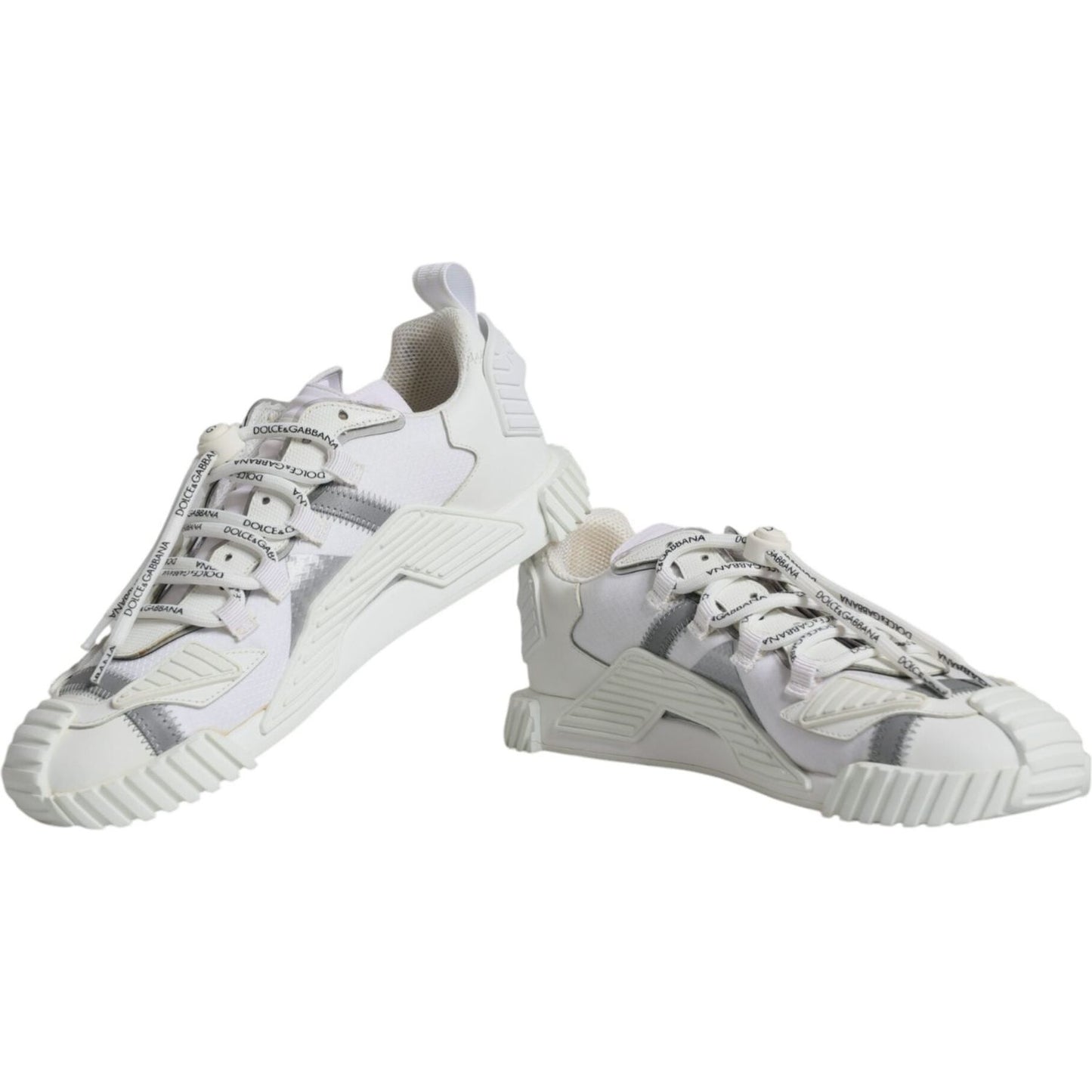 Dolce & Gabbana White Lace Up Low Top NS1 Sneakers Shoes Dolce & Gabbana