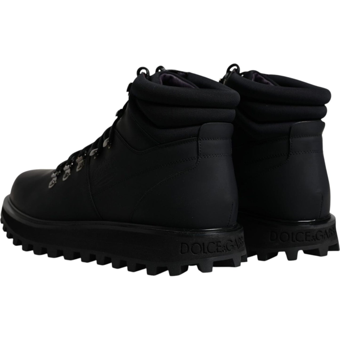 Dolce & Gabbana Black Ankle Boots Vulcano Trekking Shoes Dolce & Gabbana