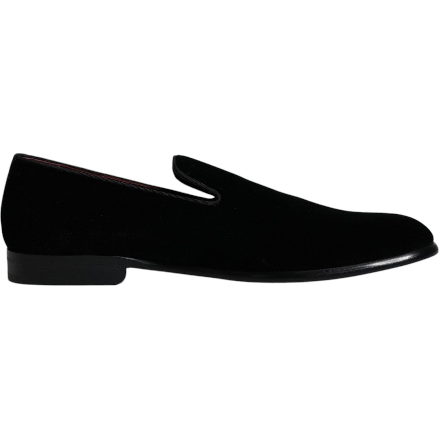 Dolce & Gabbana Black Suede Leather Slippers Loafers Shoes Dolce & Gabbana