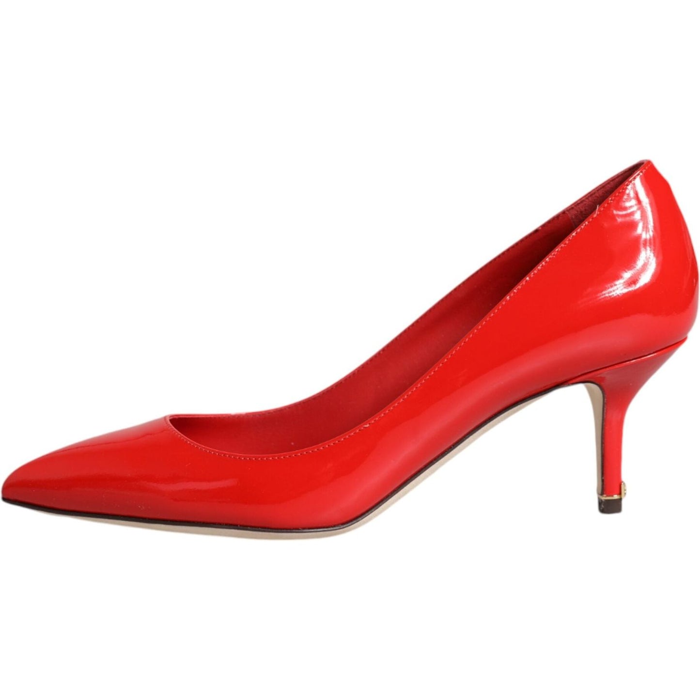 Dolce & Gabbana Red Patent Leather Kitten Heels Pumps Shoes Dolce & Gabbana