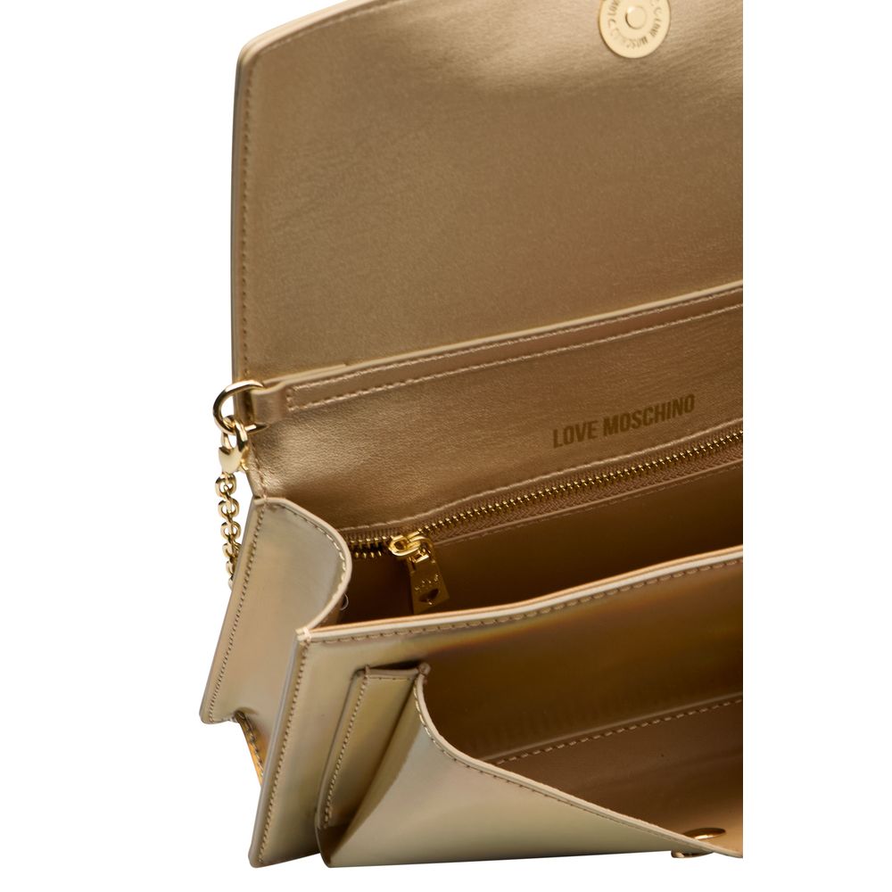 Love Moschino Gold Polyethylene Crossbody Bag Love Moschino