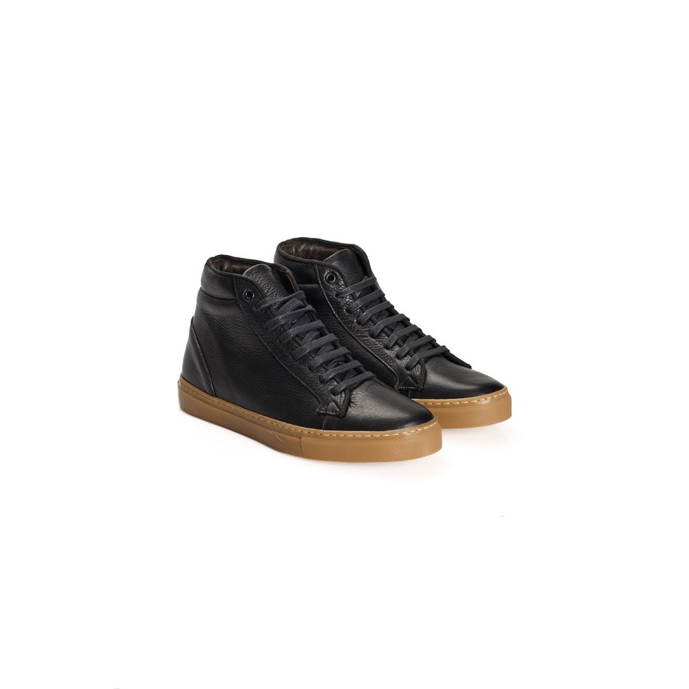 Roberto Pepe Luxury Black Calfskin Sneaker Roberto Pepe Luxury