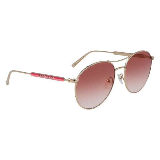 Longchamp Gold Metal Sunglasses Longchamp