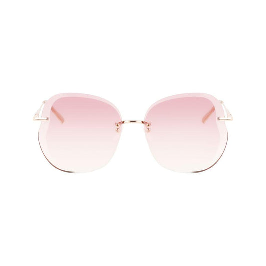 Longchamp Rose Gold Metal Sunglasses Longchamp