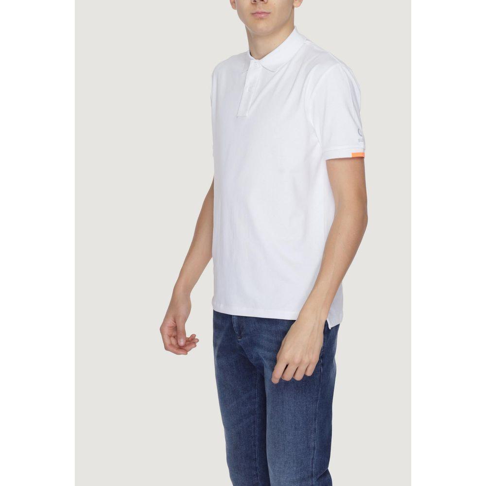 Suns White Cotton Polo Shirt Suns