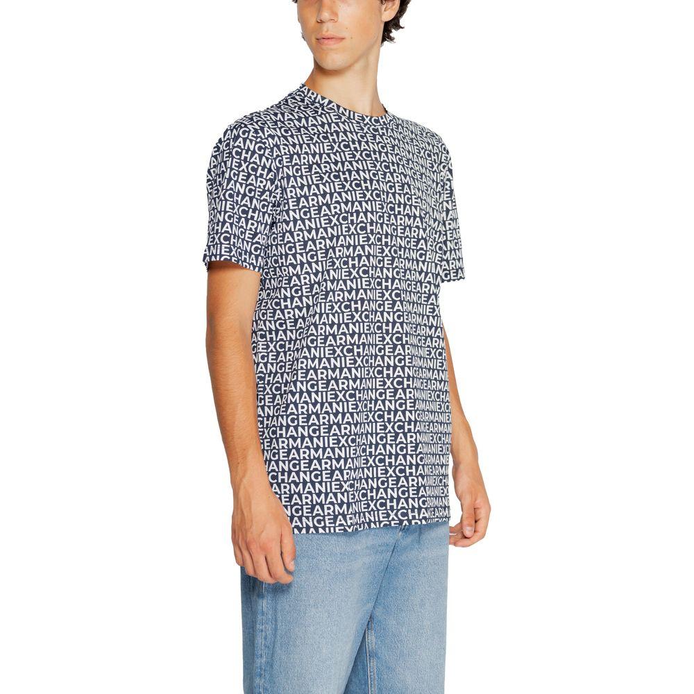 Armani Exchange Blue Cotton T-Shirt Armani Exchange