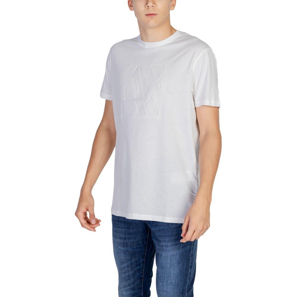 Armani Exchange Cream Cotton T-Shirt Armani Exchange