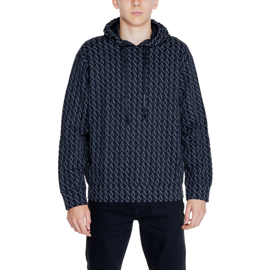 Armani Exchange Black Cotton Sweater Armani Exchange