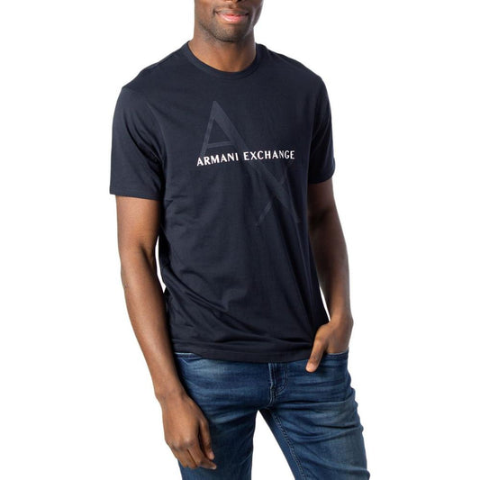 Armani Exchange Blue Cotton T-Shirt Armani Exchange