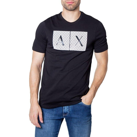 Armani Exchange Black Cotton T-Shirt Armani Exchange