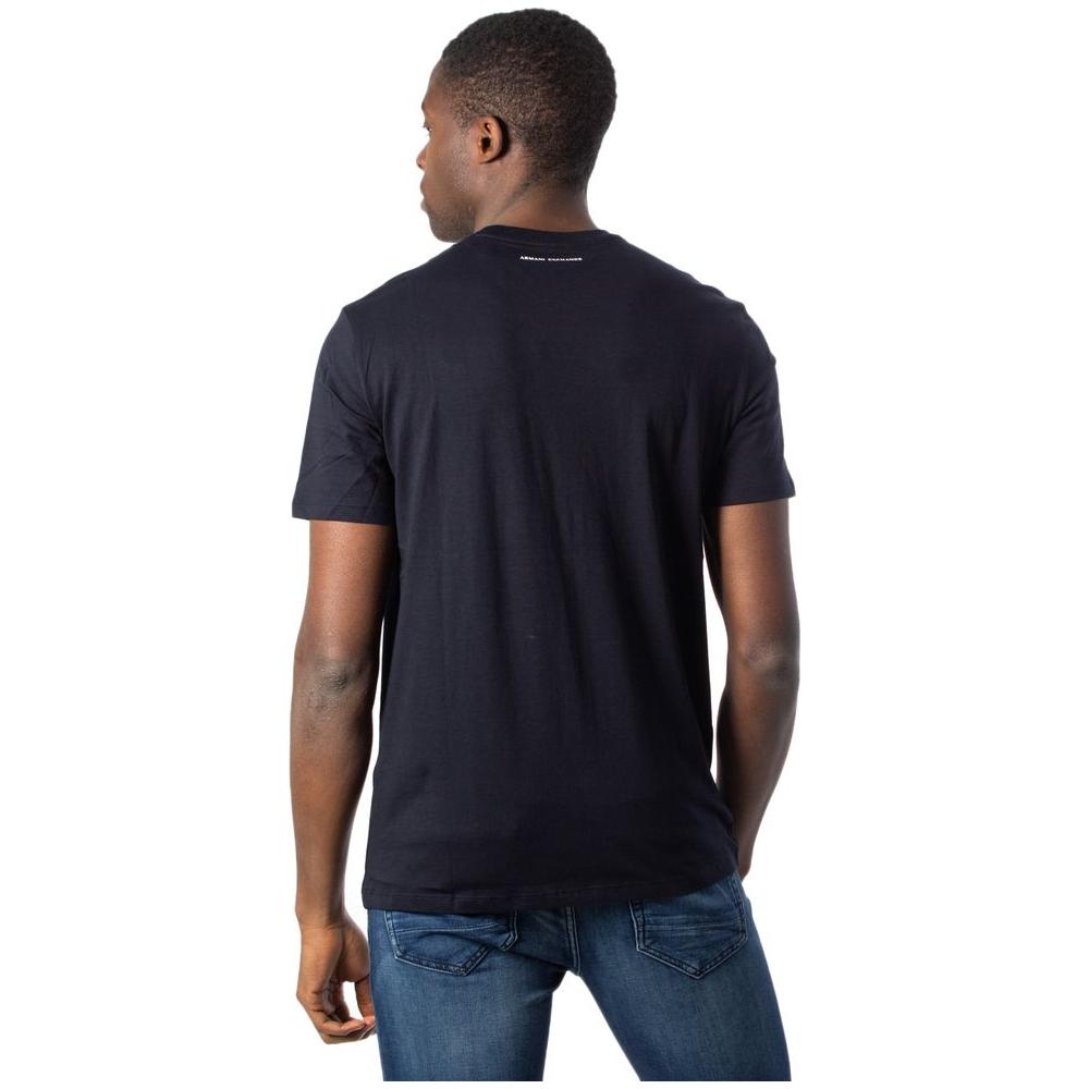 Armani Exchange Blue Cotton T-Shirt Armani Exchange