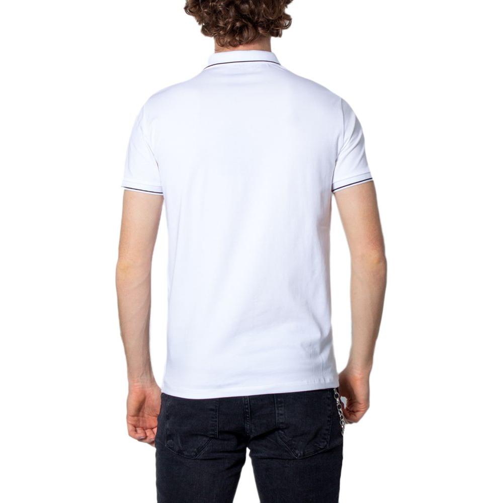 Armani Exchange White Cotton Polo Shirt Armani Exchange