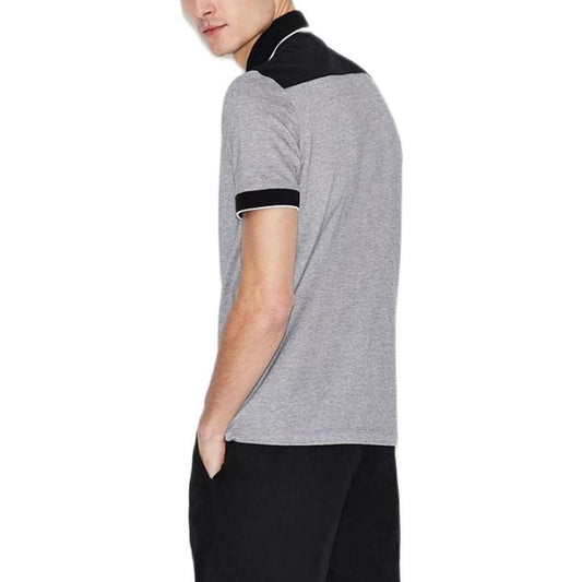 Armani Exchange Black Cotton Polo Shirt Armani Exchange