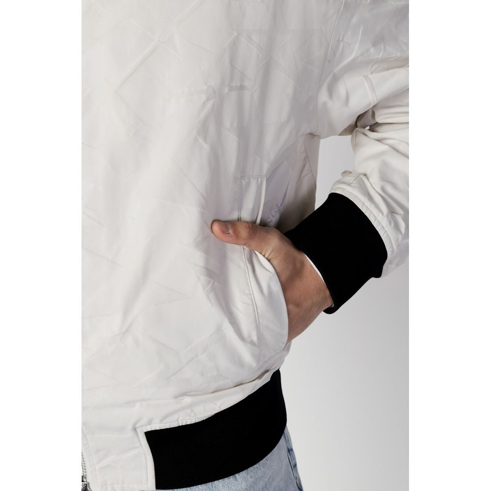 Armani Exchange Cream Polyester Jacket Armani Exchange