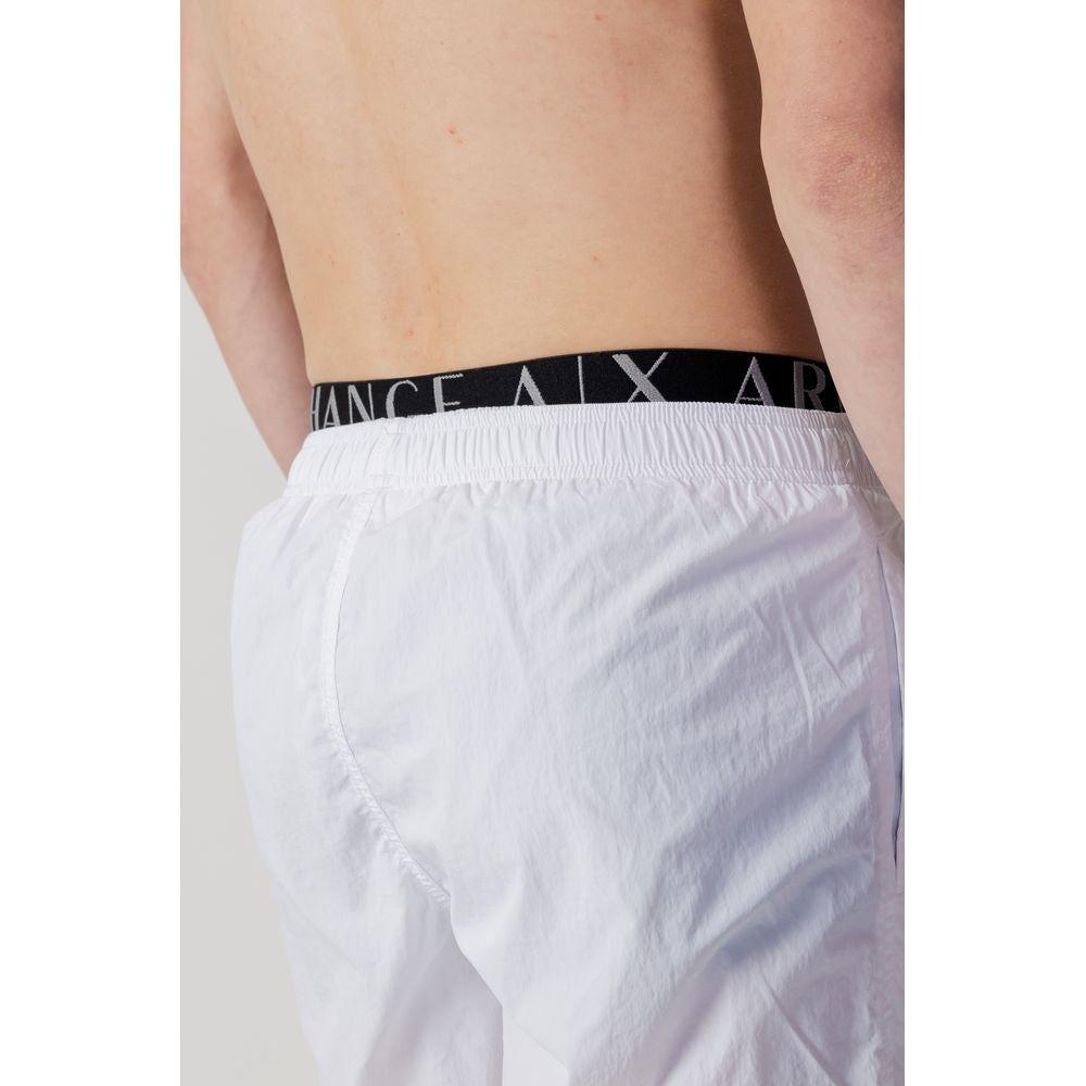 Armani Exchange White Polyester Swimwear Armani Exchange