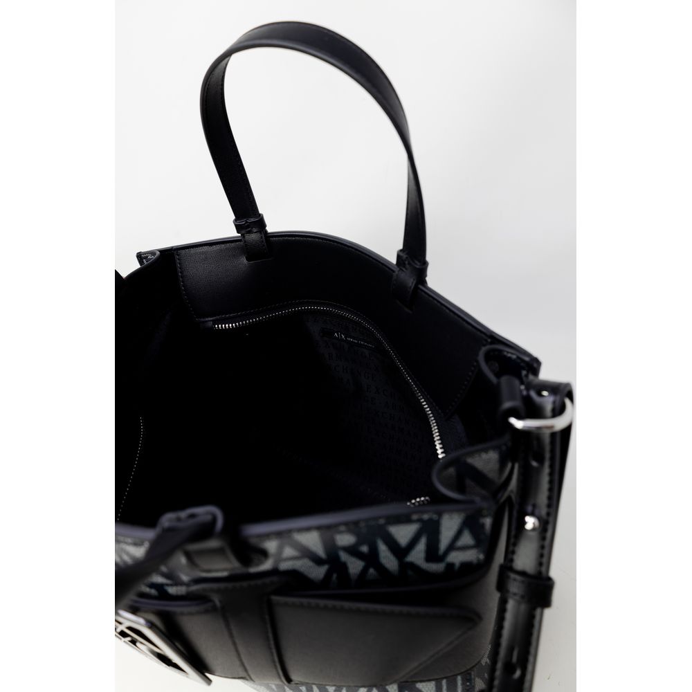 Armani Exchange Black Cotton Handbag Armani Exchange