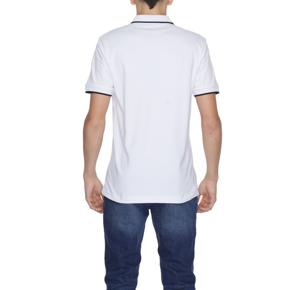 Hugo Boss White Cotton Polo Shirt