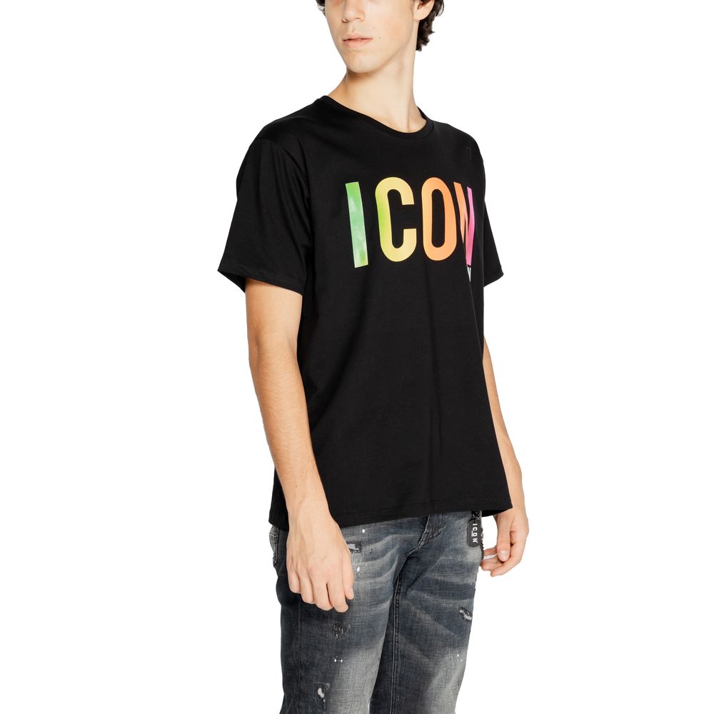 Icon Black Cotton T-Shirt Icon