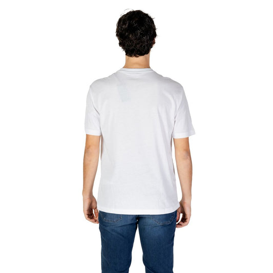 EA7 Emporio Armani White Cotton T-Shirt EA7 Emporio Armani